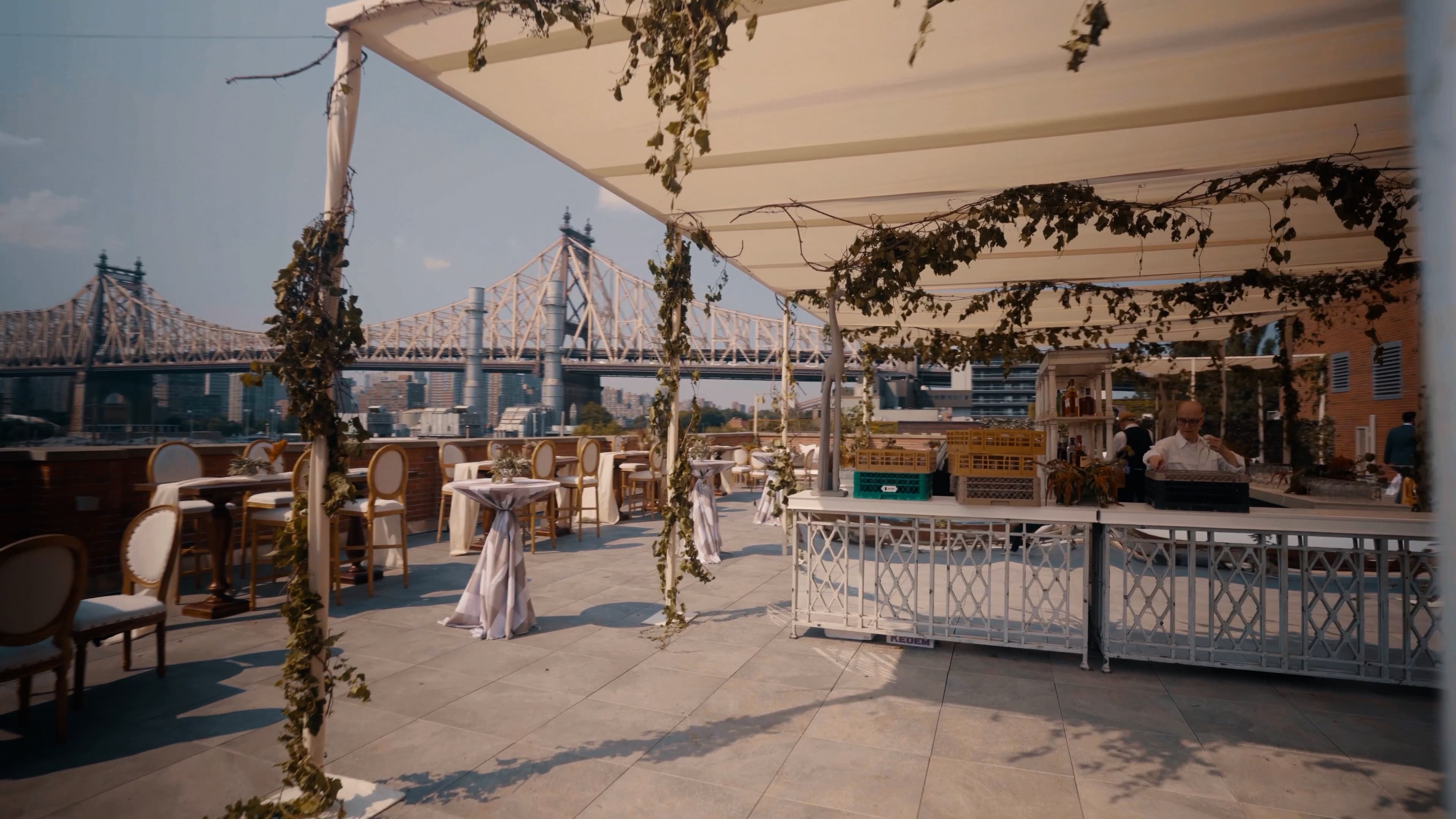 Rooftop venue with Queensboro Bridge